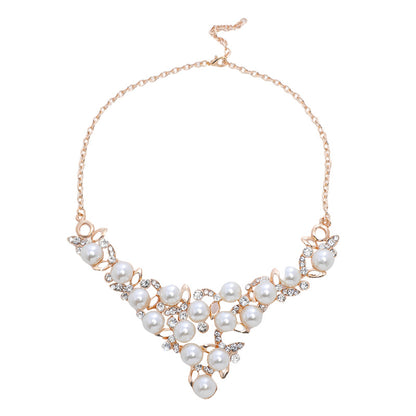 Halskette-Ohrring-Set Perlenkette